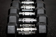 Rubber HEX Dumbbell Set 5-50 LBs